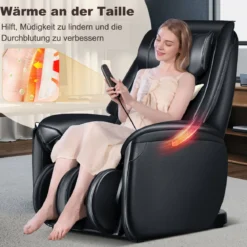 Zero Gravity SL Spur Massagestuhl Liegestuhl mit Ganzkörpermassage Rückenheizung Schwarz
