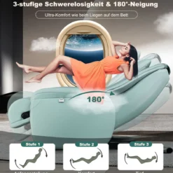 Zero Gravity SL Spur Massagestuhl Liegestuhl mit Ganzkörpermassage Rückenheizung Grün