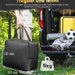 116 Zoll Aufblasbare Beamer Leinwand mit Gebläse & Erdspieße 16:9 4K HD Doppelseitige Projektionsleinwand