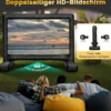 143 Zoll Aufblasbare Beamer Leinwand mit Gebläse & Erdspieße 16:9 4K HD Doppelseitige Projektionsleinwand