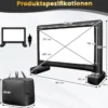 147 Zoll Aufblasbare Beamer Leinwand mit Gebläse & Erdspieße 16:9 4K HD Doppelseitige Projektionsleinwand